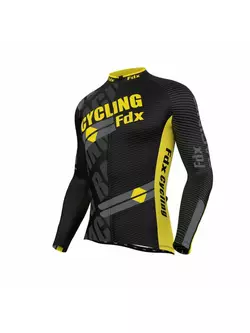 FDX 1050 férfi kerékpáros mez, fekete és sárga