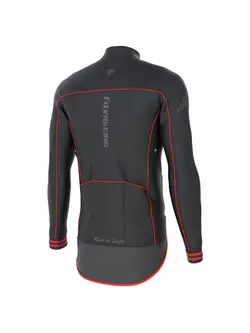FDX 1310 férfi szigetelt kerékpáros kabát, fekete és piros színben