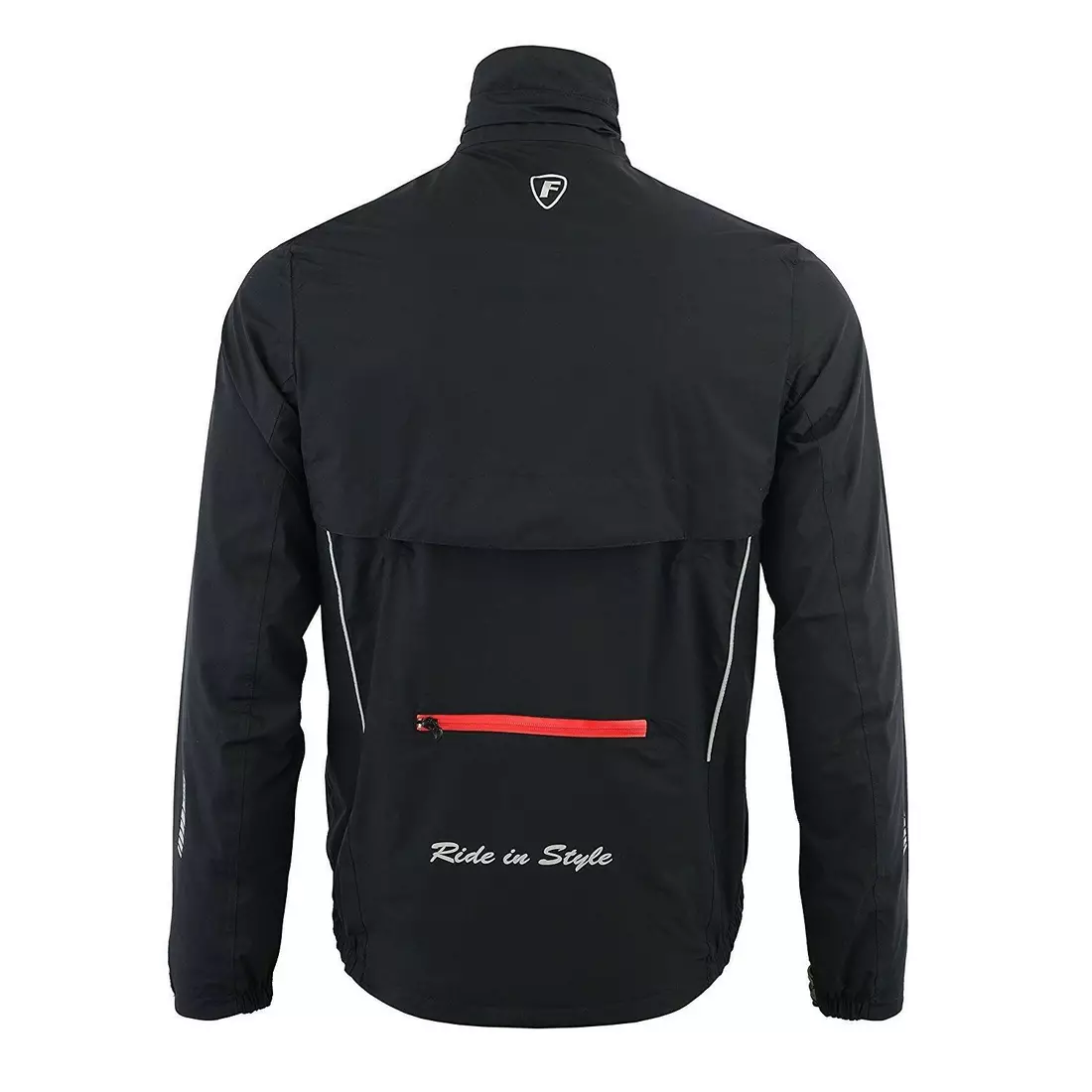FDX 1410 férfi kerékpáros esőkabát, fekete piros