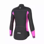 FDX 1460 meleg női kerékpáros mez, fekete-rózsaszín
