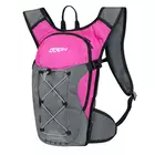 FORCE ARON ACE 10L kerékpáros hátizsák, rózsaszín-szürke