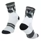 FORCE TRIANGLE kerékpáros/sport zokni, fekete és fehér