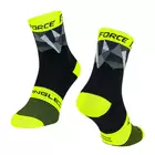 FORCE TRIANGLE kerékpáros/sport zokni, fekete- fluo