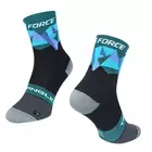 FORCE TRIANGLE kerékpáros/sport zokni, fekete-kék-zöld