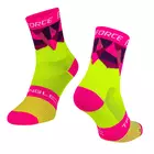 FORCE TRIANGLE kerékpáros/sport zokni, fluo-rózsaszín