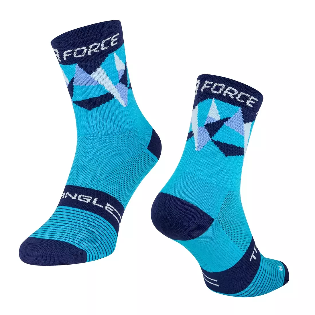 FORCE TRIANGLE kerékpáros/sport zokni, kék