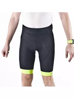 KAYMAQ PRO 30201 - férfi Bibless kerékpáros rövidnadrág, HP Carbon, szín: Fluor sárga