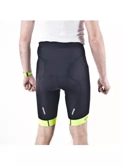 KAYMAQ PRO 30201 - férfi Bibless kerékpáros rövidnadrág, HP Carbon, szín: Fluor sárga