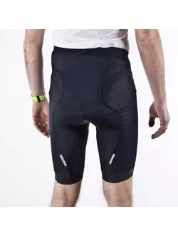 KAYMAQ PRO 30201 - férfi Bibless kerékpáros rövidnadrág, HP Carbon, szín: fekete