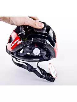 LAZER Compact DLX kerékpáros sisak LED rovar képernyő vörös fekete fényes