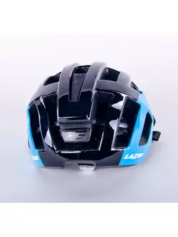 LAZER Compact DLX kerékpáros sisak LED rovarháló kék fekete fényes