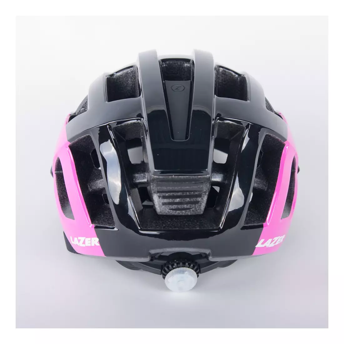 LAZER női kerékpáros sisak Petit DLX Mesh + LED fekete és rózsaszín