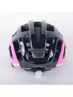 LAZER női kerékpáros sisak Petit DLX Mesh + LED fekete és rózsaszín