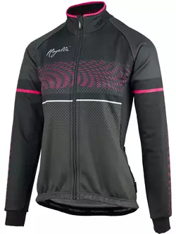 ROGELLI BELLA női kerékpáros kabát, enyhén szigetelt, fekete-szürke-rózsaszín