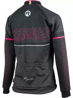 ROGELLI BELLA női kerékpáros kabát, enyhén szigetelt, fekete-szürke-rózsaszín