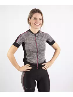 ROGELLI CARLYN 3.0 női kerékpáros mez, fekete-szürke-rózsaszín 010.108
