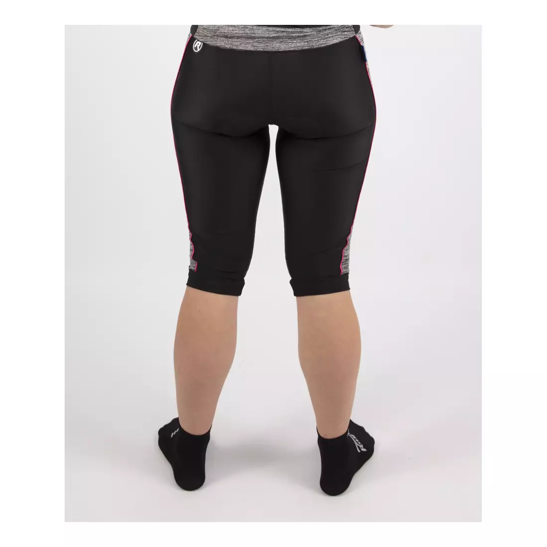 ROGELLI CAROU 3.0 női 3/4 kerékpáros nadrág fekete-szürke-rózsaszín 010.259