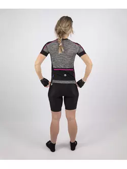 ROGELLI CAROU 3.0 női kerékpáros rövidnadrág fekete-szürke-rózsaszín 010.258