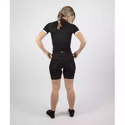 ROGELLI ESSENTIAL női kerékpáros nadrág nadrágtartó nélkül, fekete 010.255