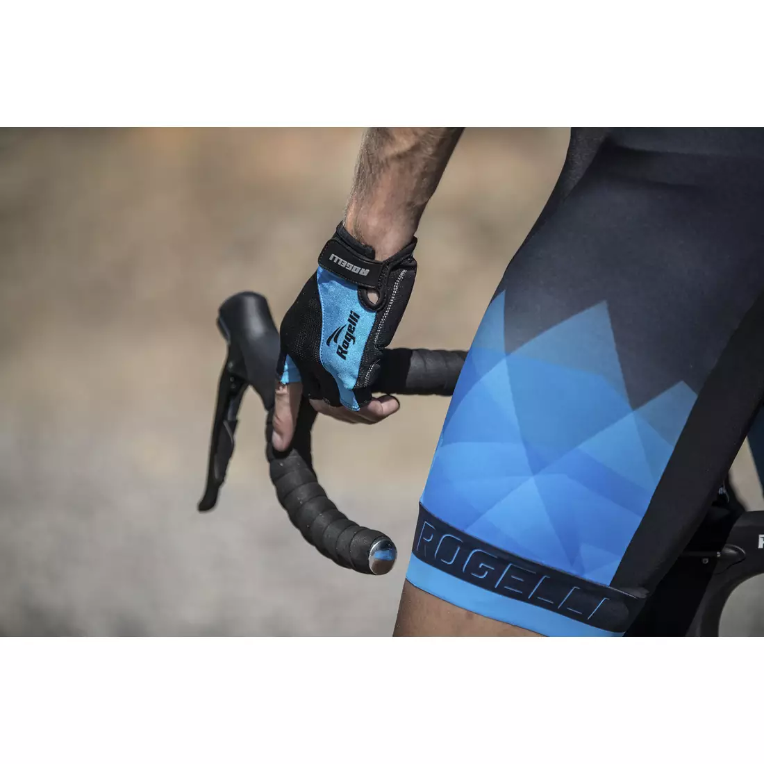 ROGELLI ISPIRATO 2.0 férfi fekete és kék kerékpáros nadrág