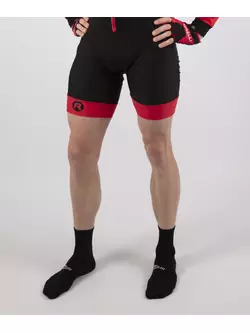 ROGELLI RAPID nadrágtartóval ellátott kerékpáros nadrág, fekete vörös
