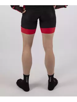ROGELLI RAPID nadrágtartóval ellátott kerékpáros nadrág, fekete vörös