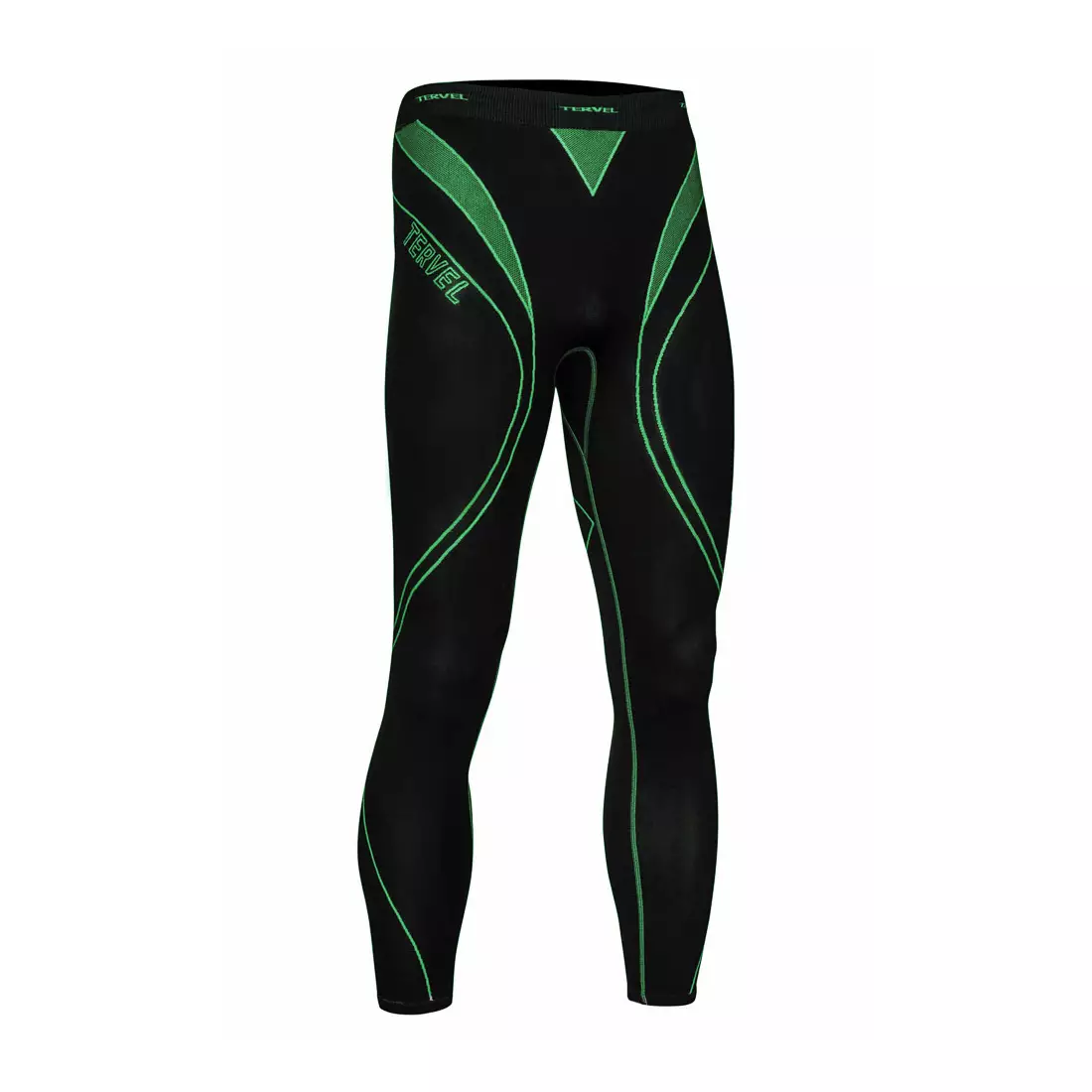 TERVEL OPTILINE férfi termoaktív nadrág / leggings OPT3004, fekete és zöld