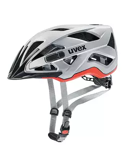 UVEX Active CC kerékpáros sisak, ezüst-narancssárga matt