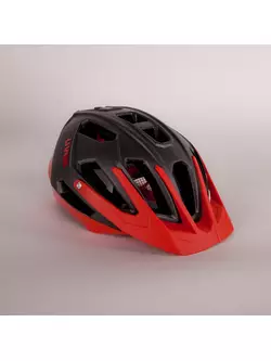 UVEX QUATRO enduro kerékpáros sisak, matt szürke / fényes piros