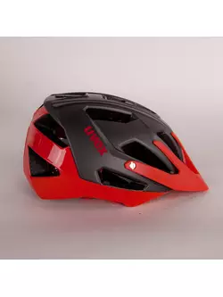 UVEX QUATRO enduro kerékpáros sisak, matt szürke / fényes piros