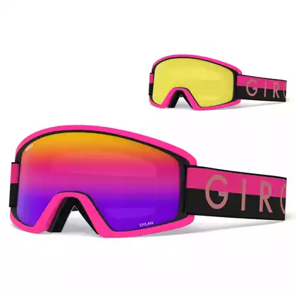 Damskie gogle narciarskie / snowboardowe GIRO DYLAN BLACK PINK THROWBACK GR-7094553