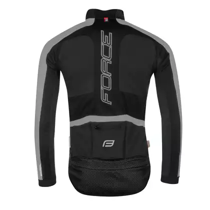 FORCE X100 téli kerékpáros kabát, fekete és szürke 899861
