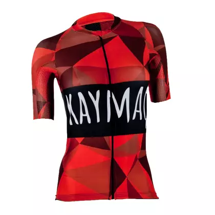 KAYMAQ RPS tricou roșu de ciclism pentru femei