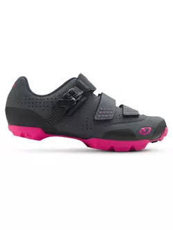 Női kerékpáros cipő MTB GIRO MANTA R dark shadow bright pink 