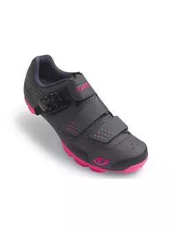 Női kerékpáros cipő MTB GIRO MANTA R dark shadow bright pink 