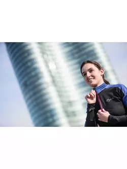 Rogelli COSMIC női futó póló hosszú ujjú fekete-kék-rózsaszín 840.666