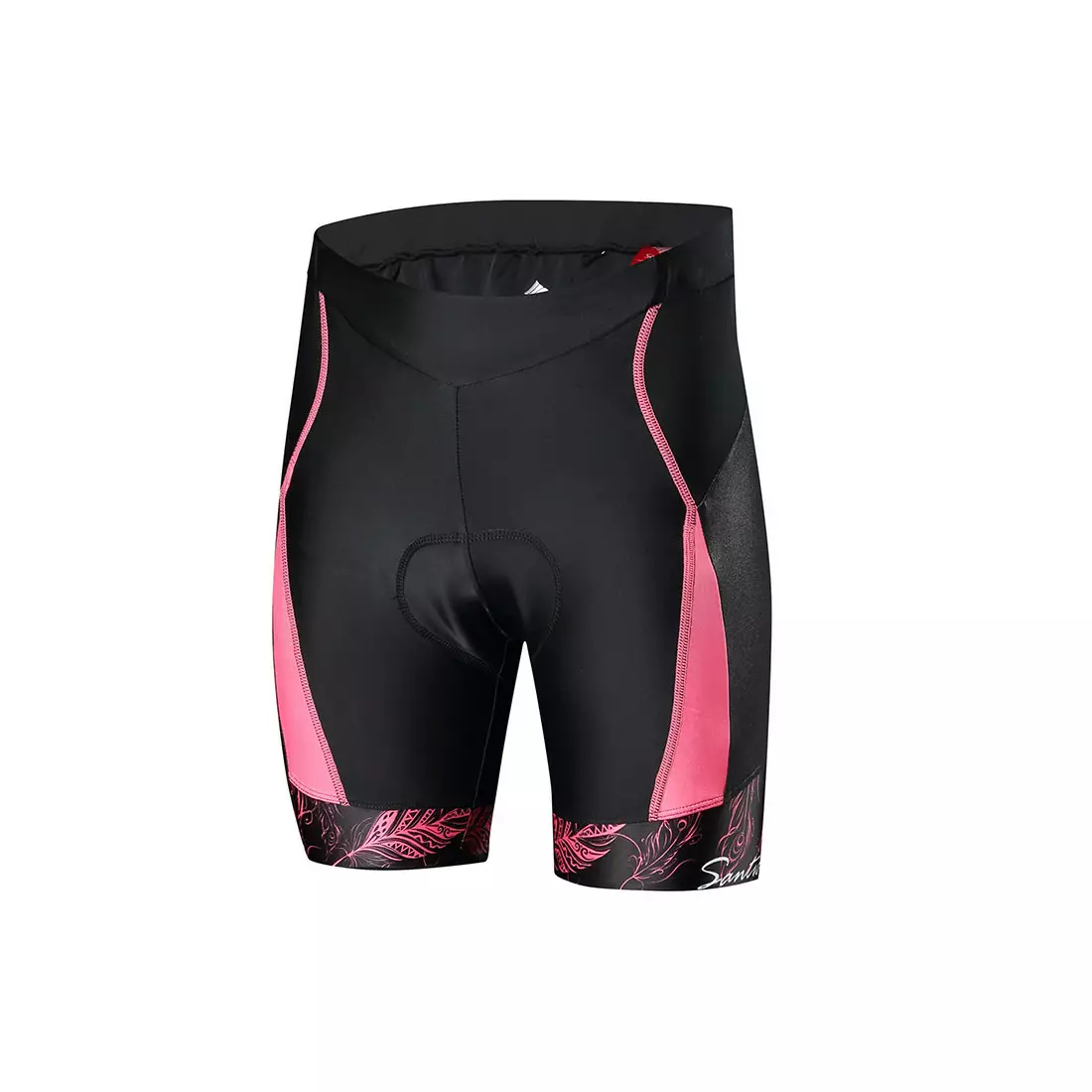SANTIC L8C05097P Női kerékpáros nadrág, fekete és rózsaszín