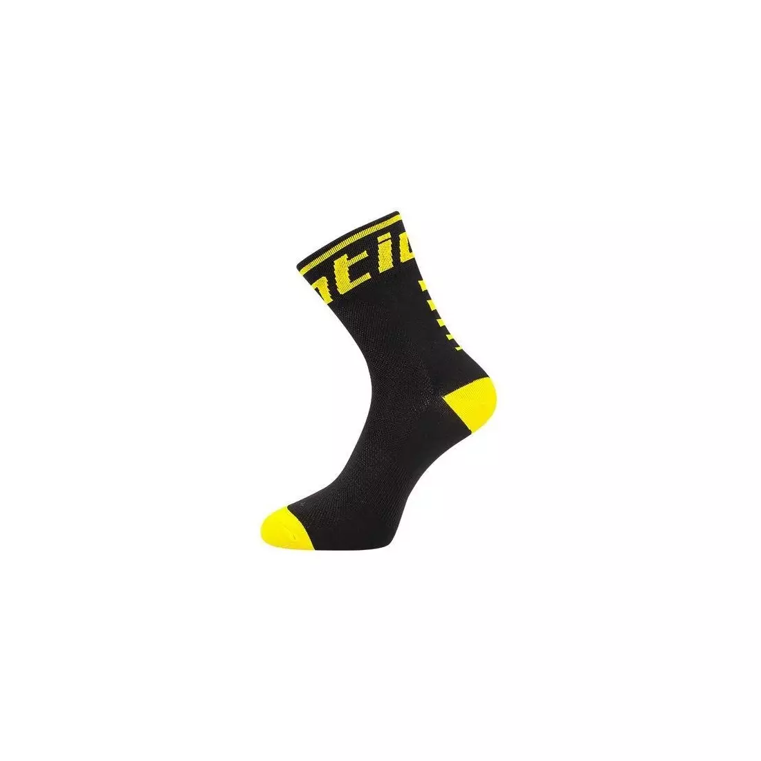 SANTIC kerékpáros zokni fekete és sárga 6C09054Y