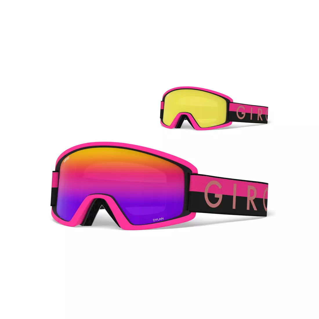 Sí / snowboard szemüveg GIRO DYLAN BLACK PINK THROWBACK GR-7094553