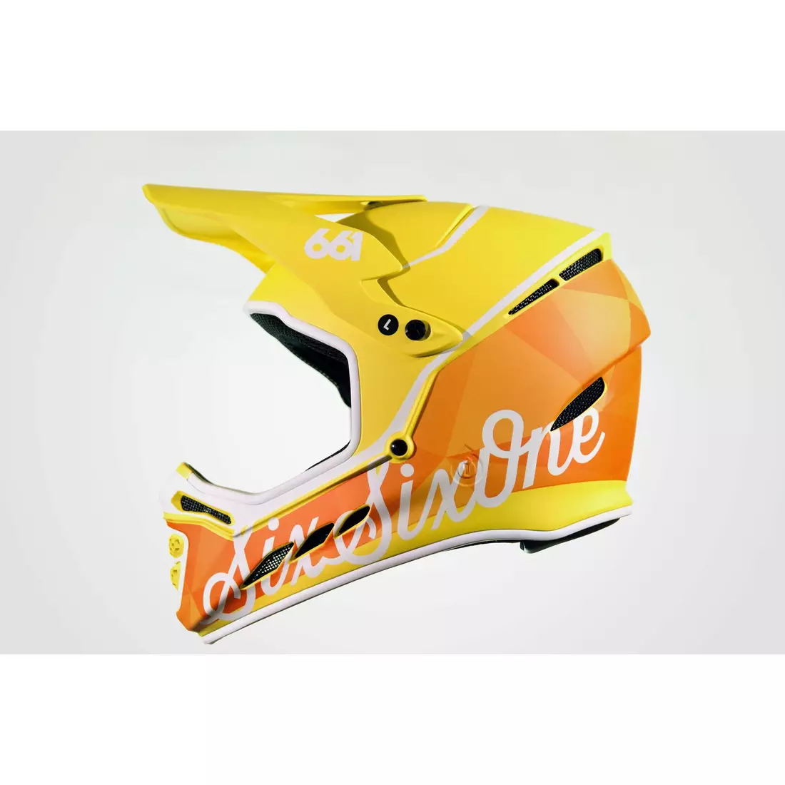 SisSixOne 661 RESET GEO CITRUS Kerékpáros sisak  fullface sárga-narancs