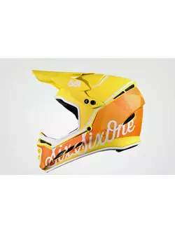 SisSixOne 661 RESET GEO CITRUS Kerékpáros sisak  fullface sárga-narancs