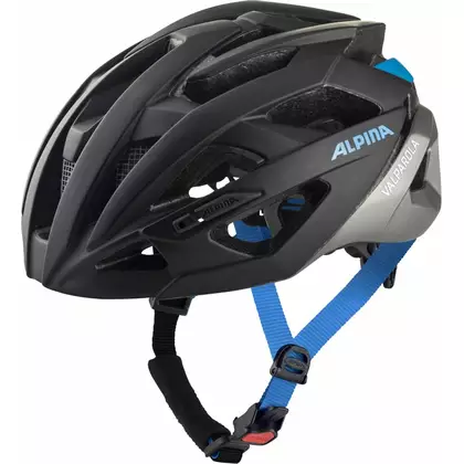 Kask rowerowy ALPINA  VALPAROLA BLACK-SILVER-BLUE