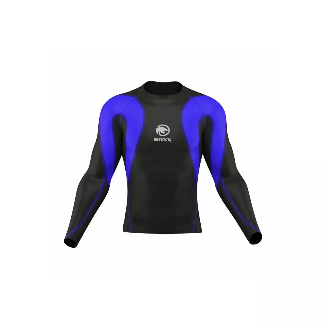 ROXX 20795 Férfi kompressziós ing, hosszú ujjú, fekete és kék