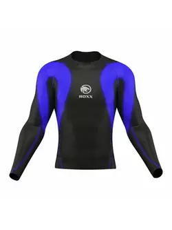 ROXX 20795 Férfi kompressziós ing, hosszú ujjú, fekete és kék
