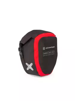 EXTRAWHEEL univerzális táskák kerékpárokhoz rambler black/red 2x12,5L polyester E0078