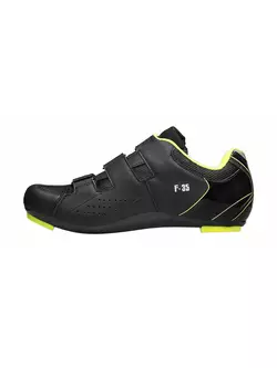 FLR F-35 országúti kerékpáros cipő, fekete-fluorsárga