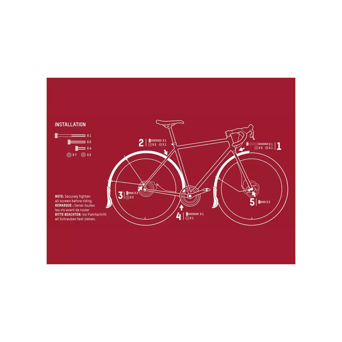 Kerékpár sárvédőkészlet 26x60 mm BLACKBURN CENTRAL FULL FENDER BBN-7064396