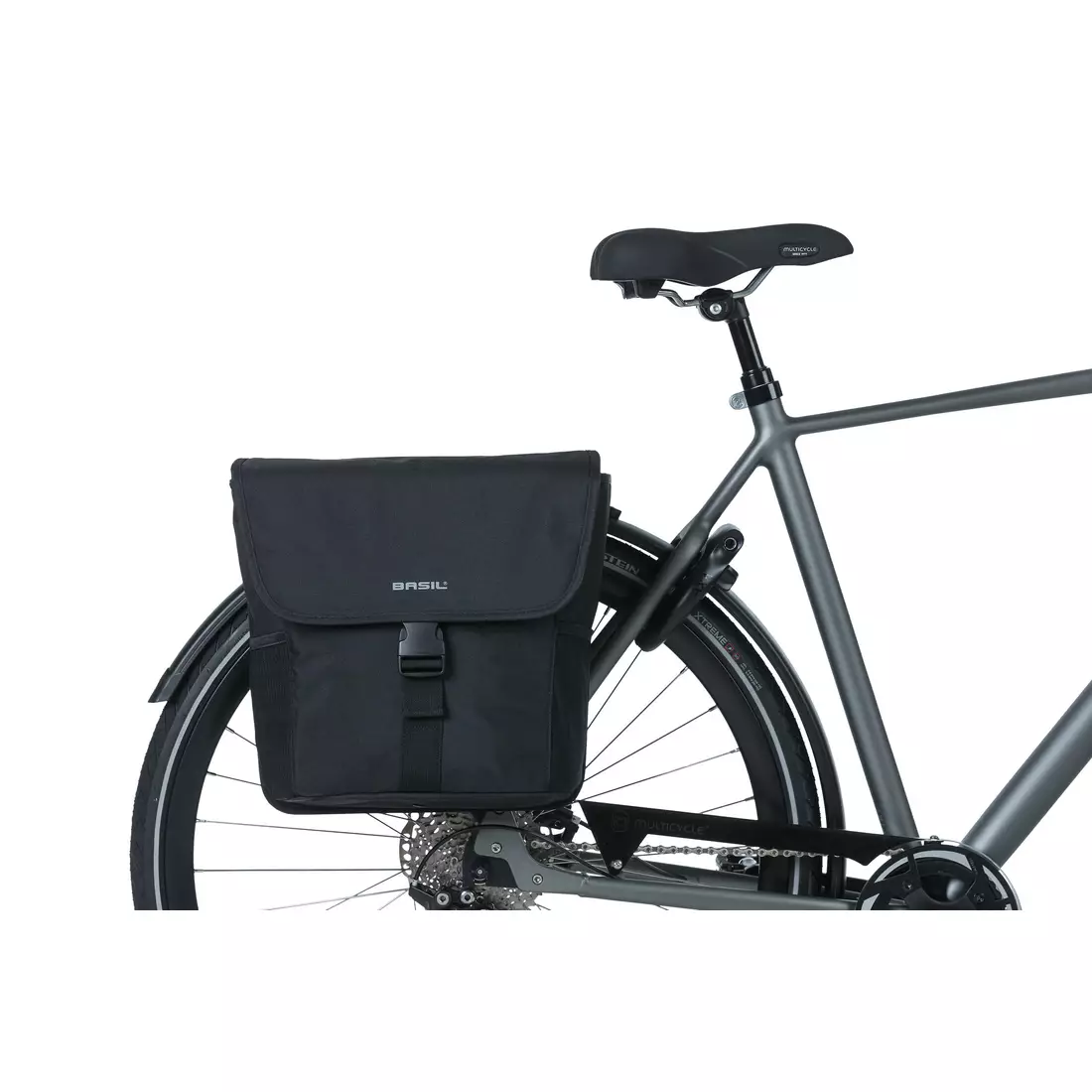 Dupla városi kerékpár táska BASIL GO DOUBLE BAG 32L, pánttal rögzítés, fekete BAS-17654