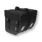 Dupla városi táska BASIL TOUR XL 40L, pánttal rögzítés, vízálló poliészter, fekete BAS-17016