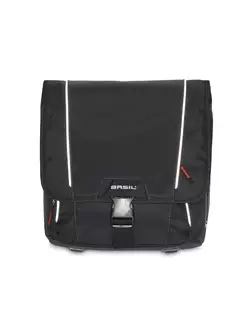 Egyetlen városi kerékpár táska BASIL SPORT DESIGN COMMUTER BAG 18L, tablet/notebook, akasztórendszer, vízálló poliészter, black  BAS-17580